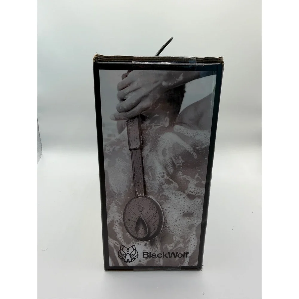 BlackWolf Sonic Scrubber Vibrating Face Body Brush SSRB1006 Charcoal Silicone